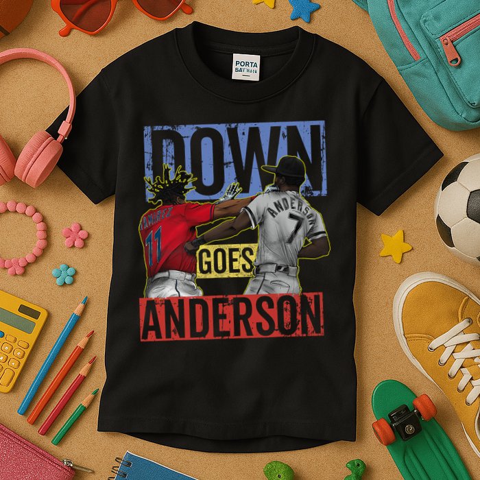 Meme Baseball Funny Down Goes Anderson Kids T-Shirt