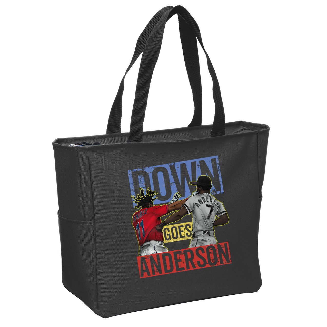 Meme Baseball Funny Down Goes Anderson Zip Tote Bag