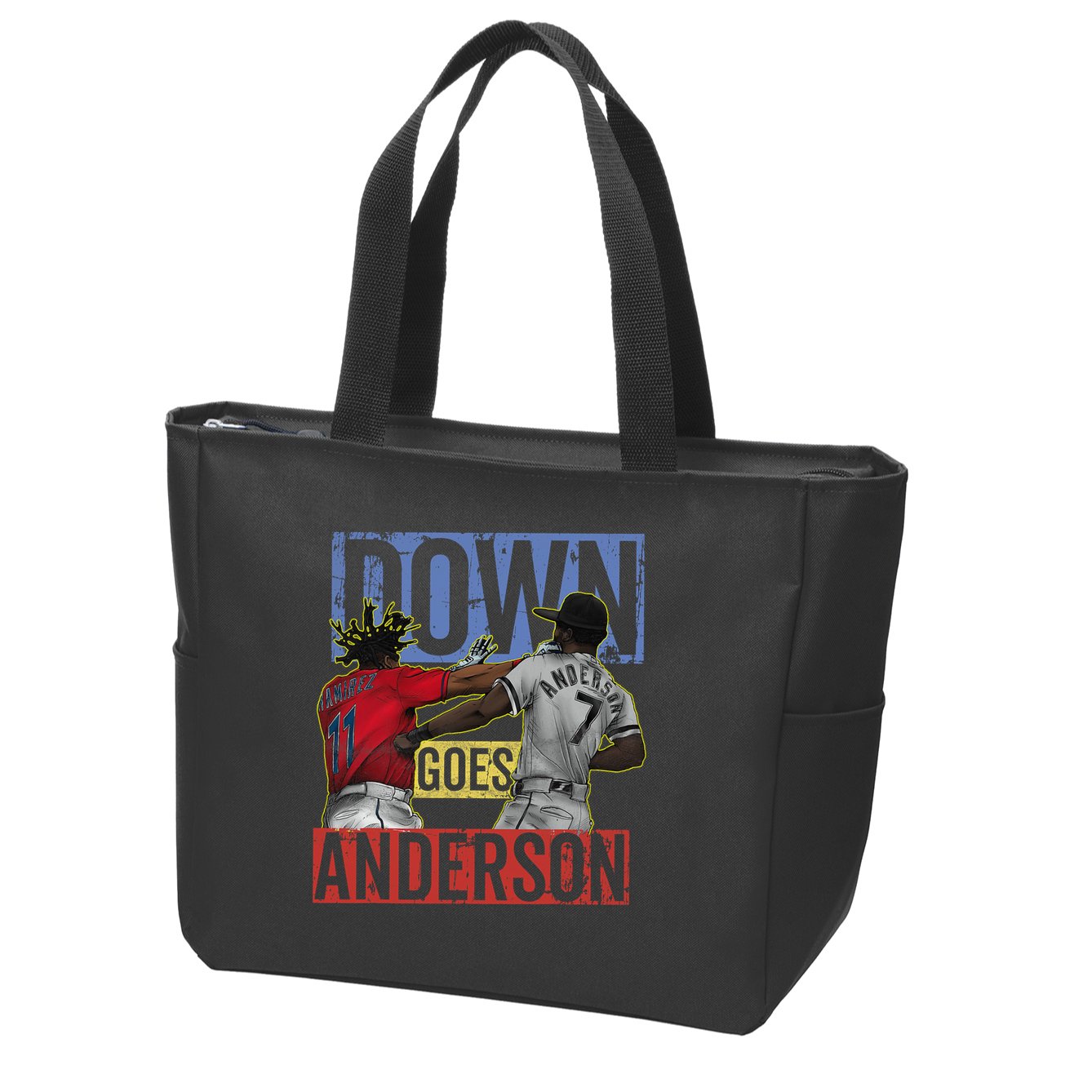 Meme Baseball Funny Down Goes Anderson Zip Tote Bag