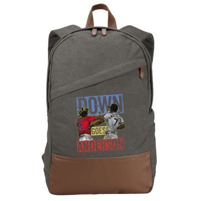 Meme Baseball Funny Down Goes Anderson Cotton Canvas Backpack
