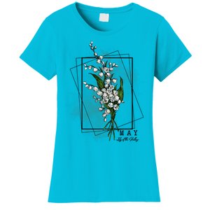 May Birthday Flower Lily Of The Valley Gift Women's T-Shirt