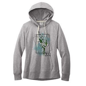 May Birthday Flower Lily Of The Valley Gift Women's Fleece Hoodie