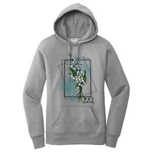 May Birthday Flower Lily Of The Valley Gift Women's Pullover Hoodie