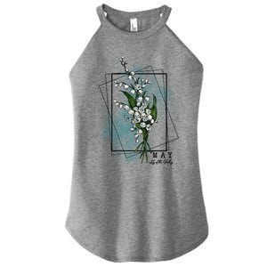 May Birthday Flower Lily Of The Valley Gift Women's Perfect Tri Rocker Tank