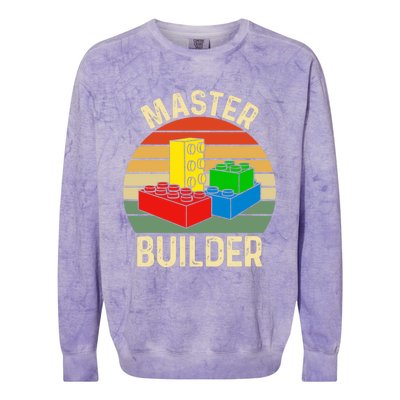 Master Builder Funny Building Blocks Toys Colorblast Crewneck Sweatshirt