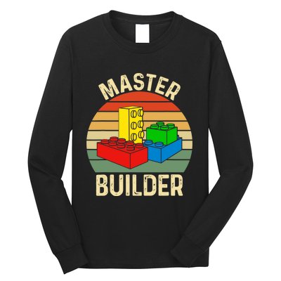 Master Builder Funny Building Blocks Toys Long Sleeve Shirt