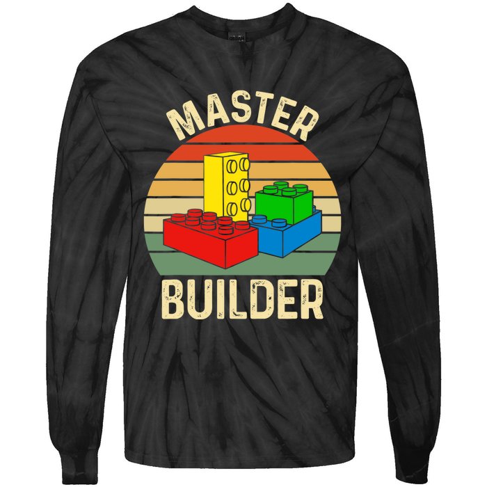 Master Builder Funny Building Blocks Toys Tie-Dye Long Sleeve Shirt