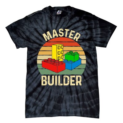 Master Builder Funny Building Blocks Toys Tie-Dye T-Shirt