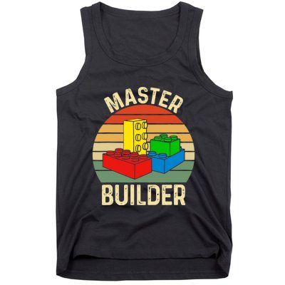 Master Builder Funny Building Blocks Toys Tank Top