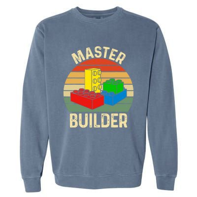 Master Builder Funny Building Blocks Toys Garment-Dyed Sweatshirt