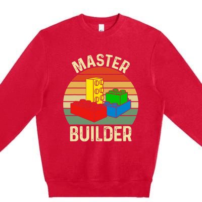 Master Builder Funny Building Blocks Toys Premium Crewneck Sweatshirt