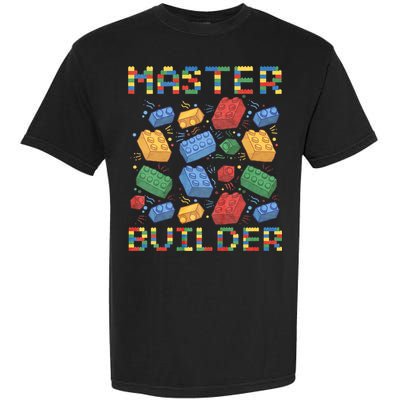 Master Builder Funny Building Blocks Gifts Garment-Dyed Heavyweight T-Shirt