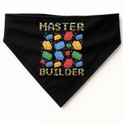 Master Builder Funny Building Blocks Gifts USA-Made Doggie Bandana