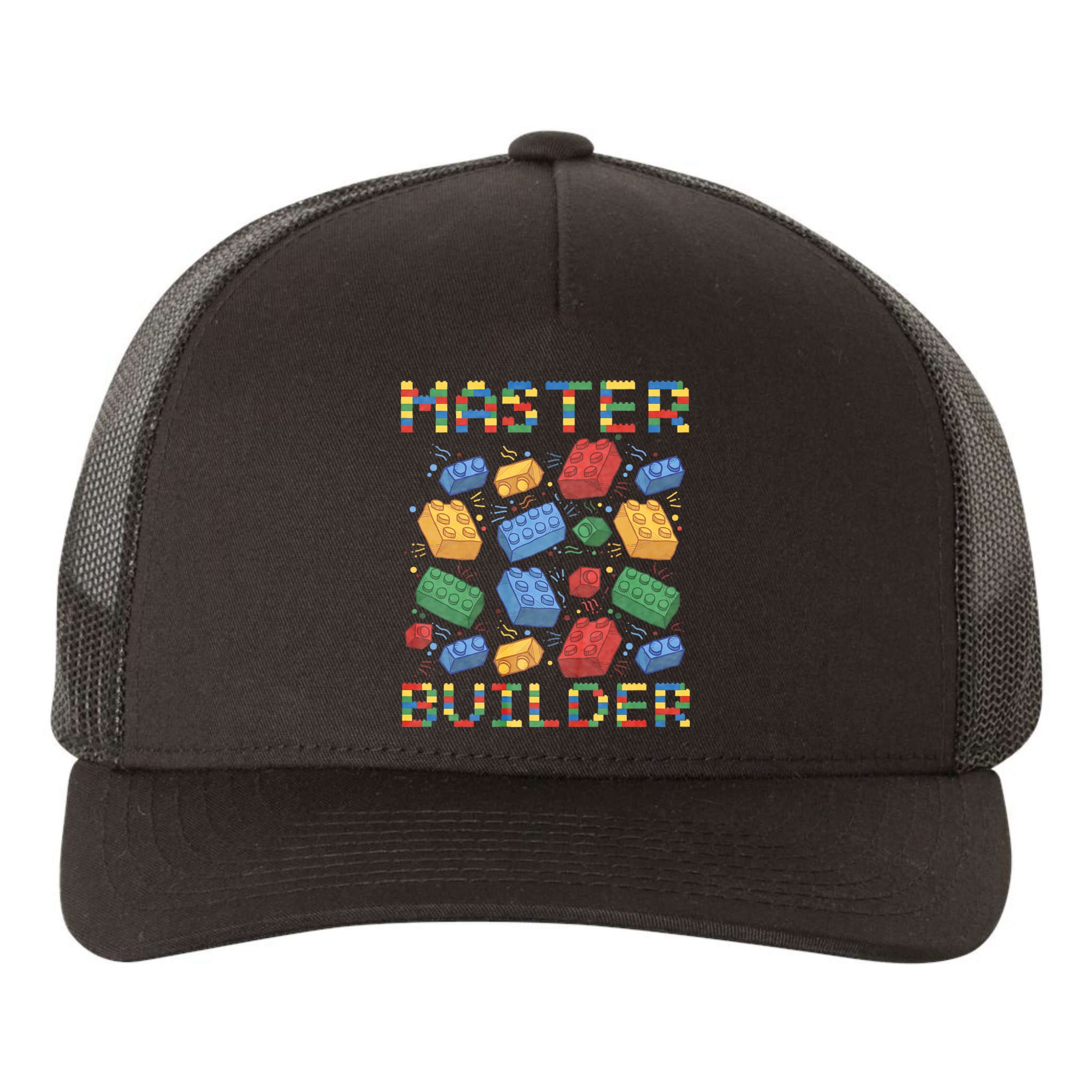 Master Builder Funny Building Blocks Gifts Yupoong Adult 5-Panel Trucker Hat