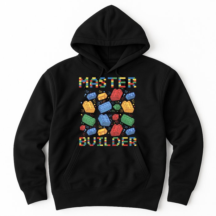 Master Builder Funny Building Blocks Gifts Hoodie
