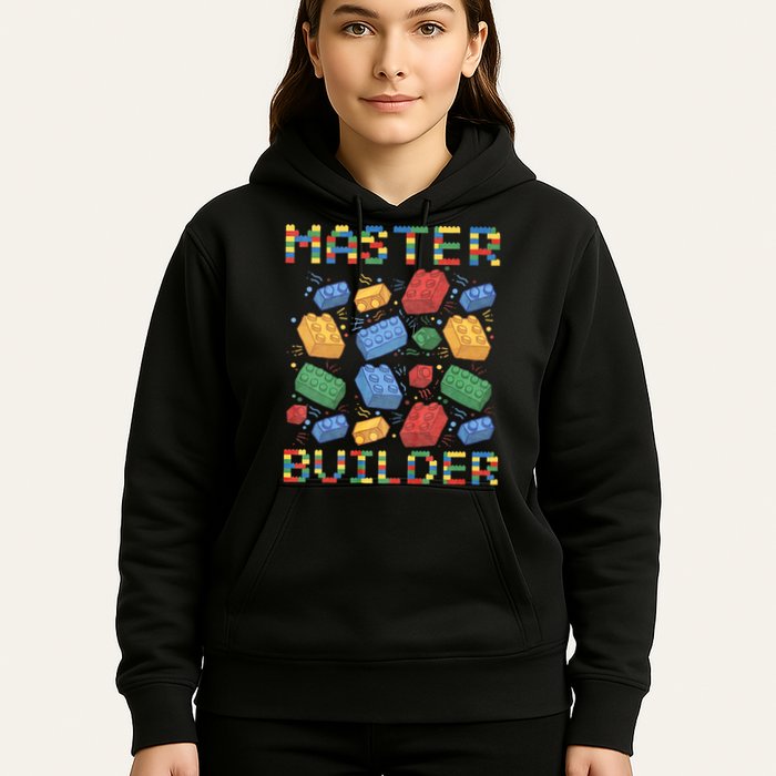 Master Builder Funny Building Blocks Gifts Hoodie