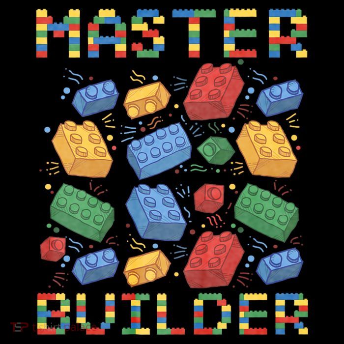 Master Builder Funny Building Blocks Gifts Tall T-Shirt