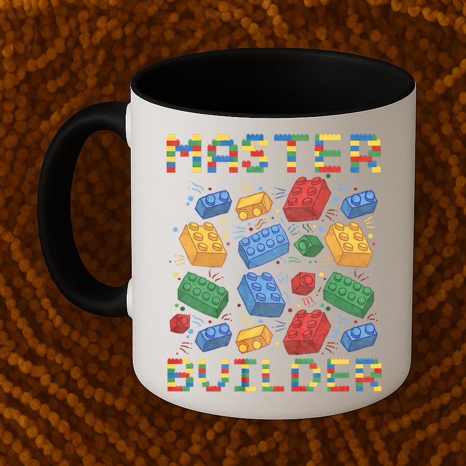 Master Builder Funny Building Blocks Gifts Mug