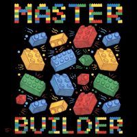 Master Builder Funny Building Blocks Gifts Drawstring Bag