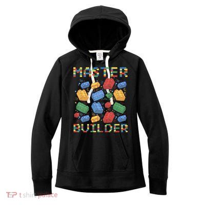 Master Builder Funny Building Blocks Gifts Women's Fleece Hoodie