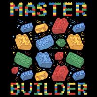 Master Builder Funny Building Blocks Gifts Flat Bill Trucker Hat