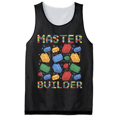 Master Builder Funny Building Blocks Gifts Mesh Reversible Basketball Jersey Tank