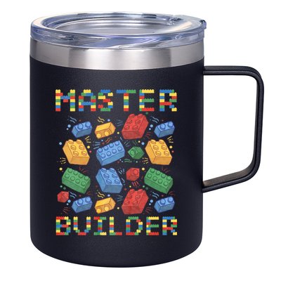 Master Builder Funny Building Blocks Gifts 12oz Stainless Steel Coffee Mug