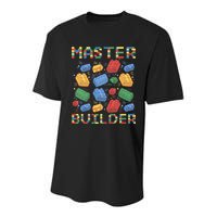 Master Builder Funny Building Blocks Gifts Youth Performance Sprint T-Shirt