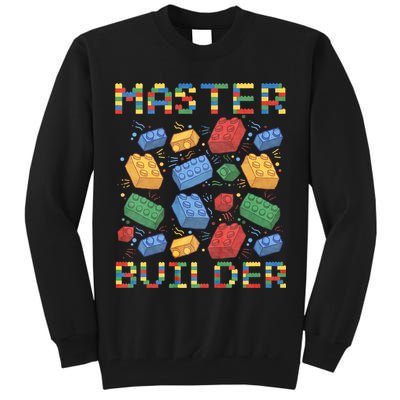 Master Builder Funny Building Blocks Gifts Tall Sweatshirt