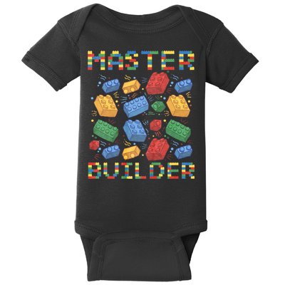 Master Builder Funny Building Blocks Gifts Baby Bodysuit