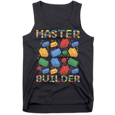 Master Builder Funny Building Blocks Gifts Tank Top