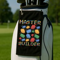 Master Builder Funny Building Blocks Gifts Golf Towel