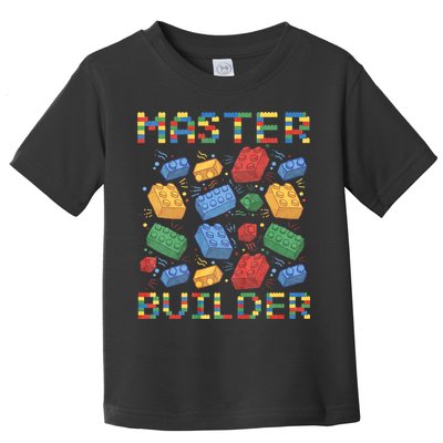 Master Builder Funny Building Blocks Gifts Toddler T-Shirt