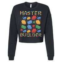Master Builder Funny Building Blocks Gifts Cropped Pullover Crew