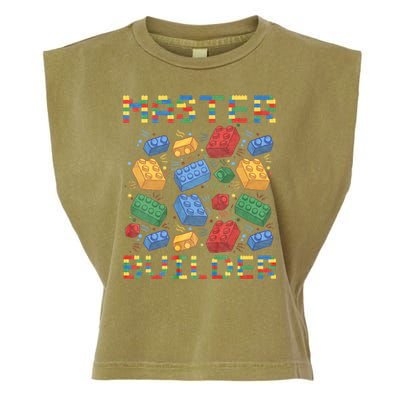 Master Builder Funny Building Blocks Gifts Garment-Dyed Women's Muscle Tee