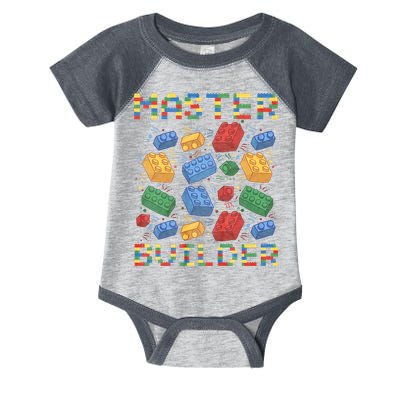 Master Builder Funny Building Blocks Gifts Infant Baby Jersey Bodysuit