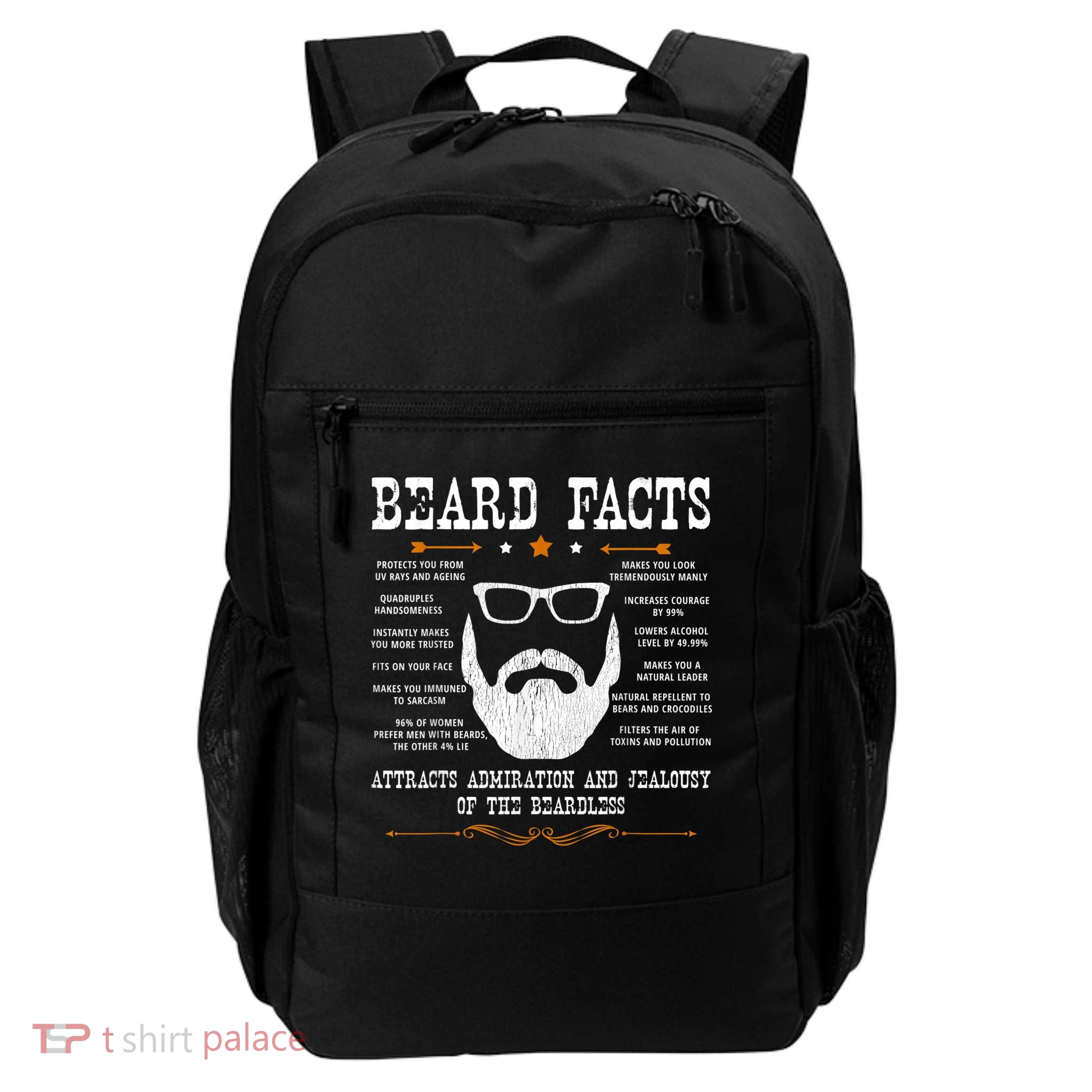 Mens Beard Facts Beard Lover Daily Commute Backpack