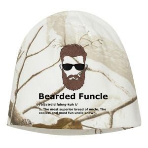 Mens Bearded Funcle Funny Uncle Definition Kati - Camo Knit Beanie