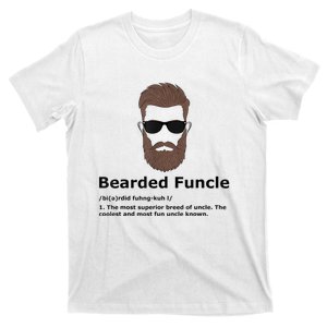 Mens Bearded Funcle Funny Uncle Definition T-Shirt