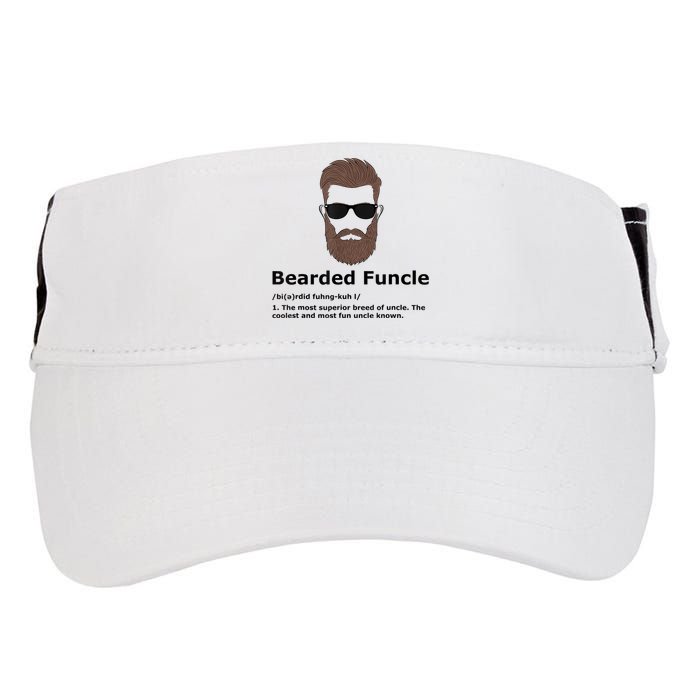 Mens Bearded Funcle Funny Uncle Definition Adult Drive Performance Visor