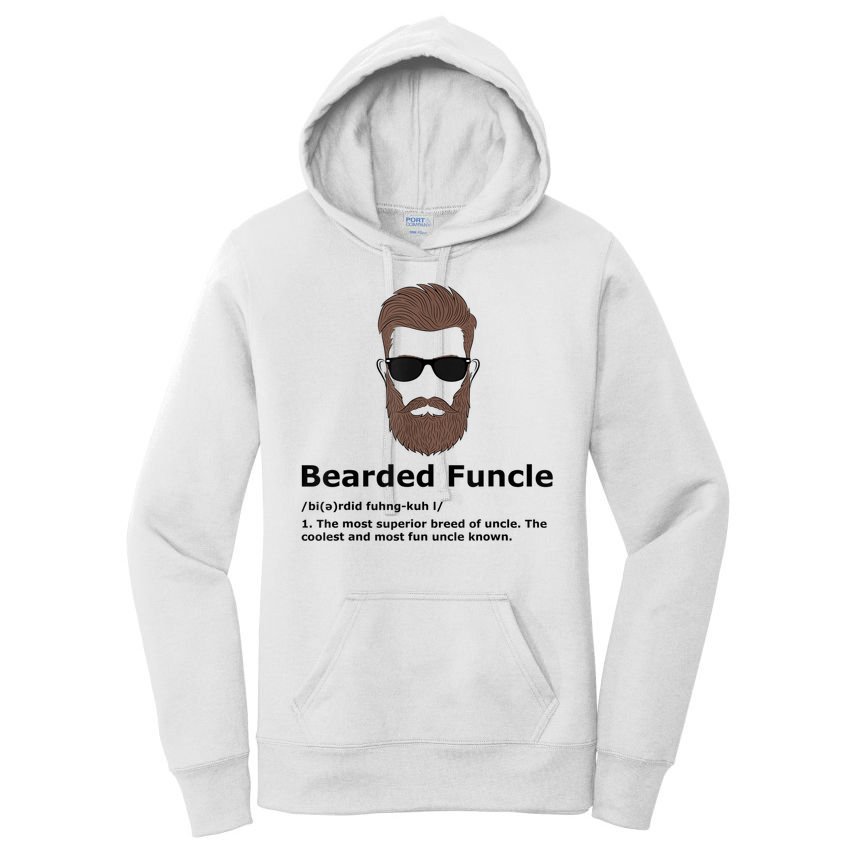 Mens Bearded Funcle Funny Uncle Definition Women's Pullover Hoodie