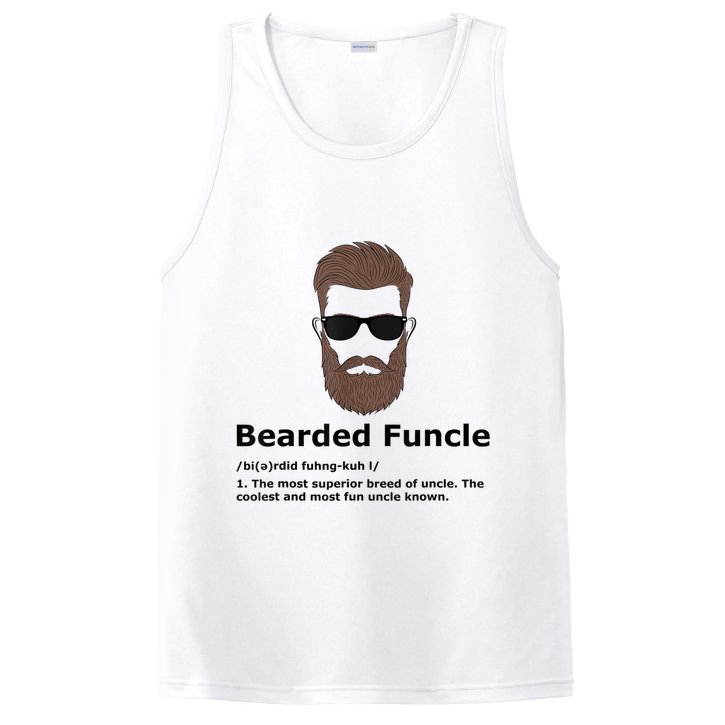 Mens Bearded Funcle Funny Uncle Definition PosiCharge Competitor Tank