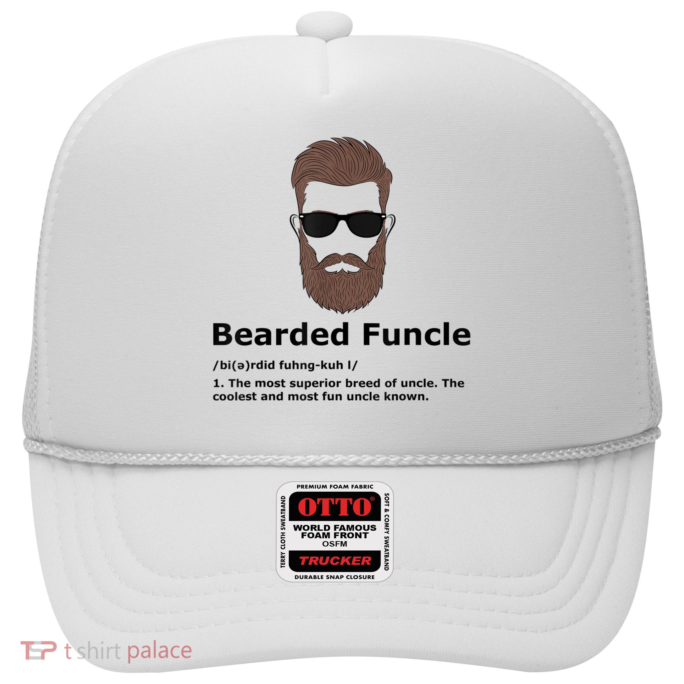 Mens Bearded Funcle Funny Uncle Definition Trucker Hat