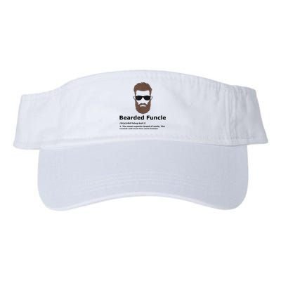 Mens Bearded Funcle Funny Uncle Definition Valucap Bio-Washed Visor