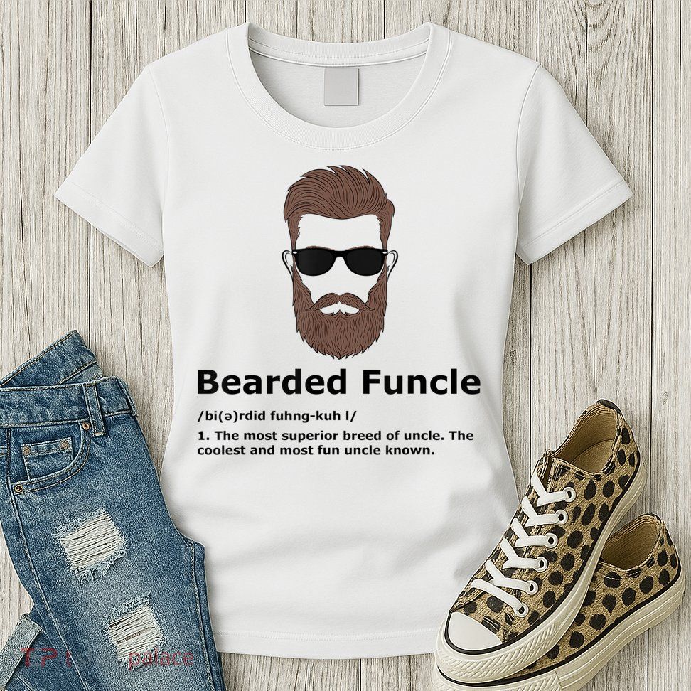 Mens Bearded Funcle Funny Uncle Definition Womens T-Shirt
