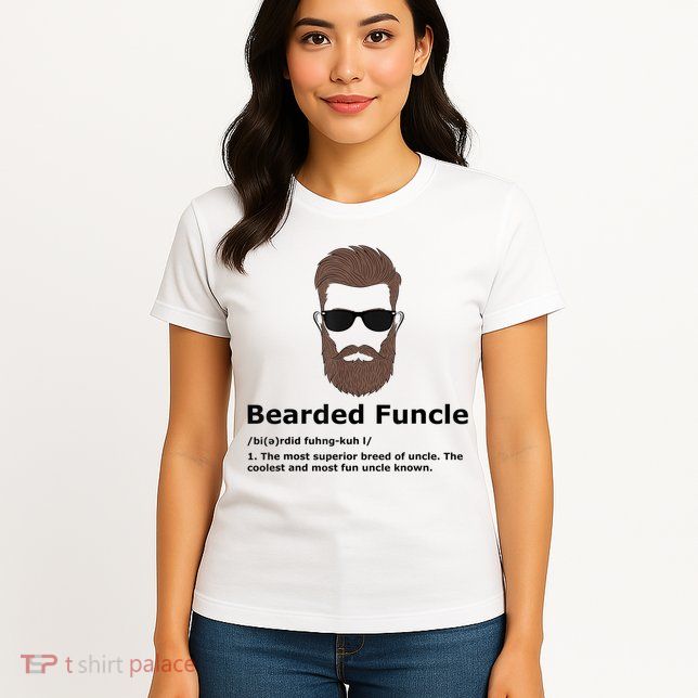 Mens Bearded Funcle Funny Uncle Definition Womens T-Shirt
