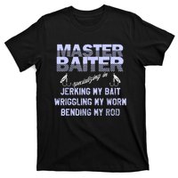 Master Baiter Funny Fishermans Skills List Gift T-Shirt