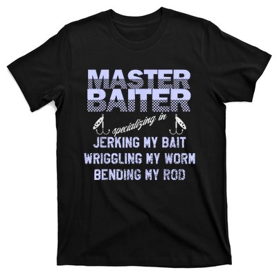 Master Baiter Funny Fishermans Skills List Gift T-Shirt