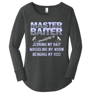 Master Baiter Funny Fishermans Skills List Gift Women's Perfect Tri Tunic Long Sleeve Shirt