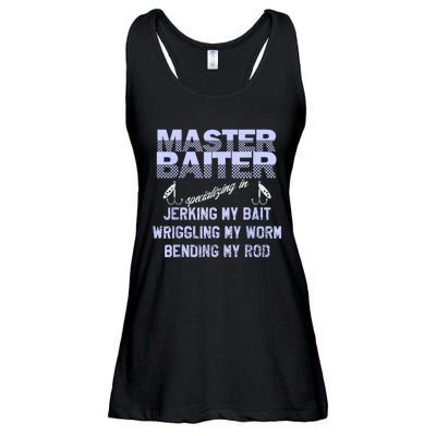 Master Baiter Funny Fishermans Skills List Gift Ladies Essential Flowy Tank